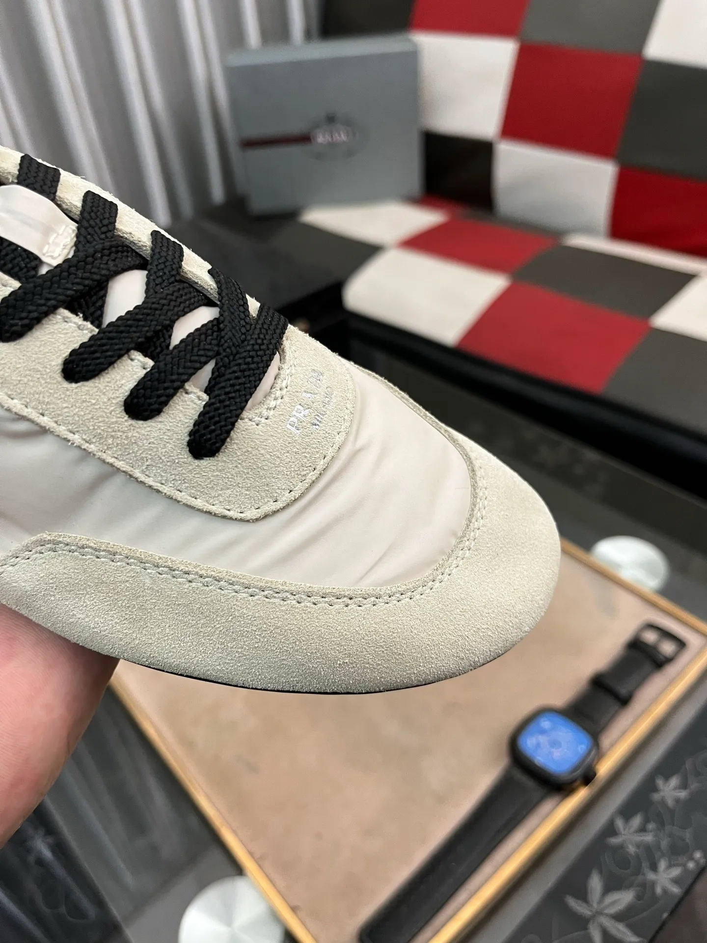 Men's shoes 💰500⌚️⌚️【PRADA】Prada - high-end quality original order 🔍🔍🔍 casual sports shoes - Upper: 🔝Nappa calfskin, brand high mercerized canvas, shoe body brand metal fasteners, tongue silk screen brand logo - Lining: water-dyed cowhide - Outsole: ultra-light TPU foam; molded outsole -Ultra-high quality control and fine workmanship: outstanding (high-end, extravagance, class) -Size: 38-446️⃣colors available